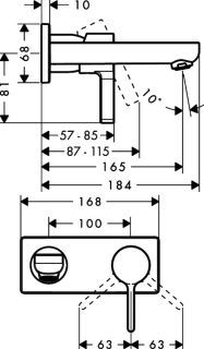 Смеситель Hansgrohe  Metris S 31162000  для раковины